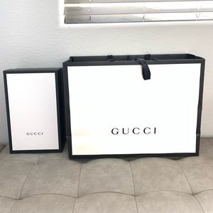 Large Gucci Shopping Bag & Shoes Box